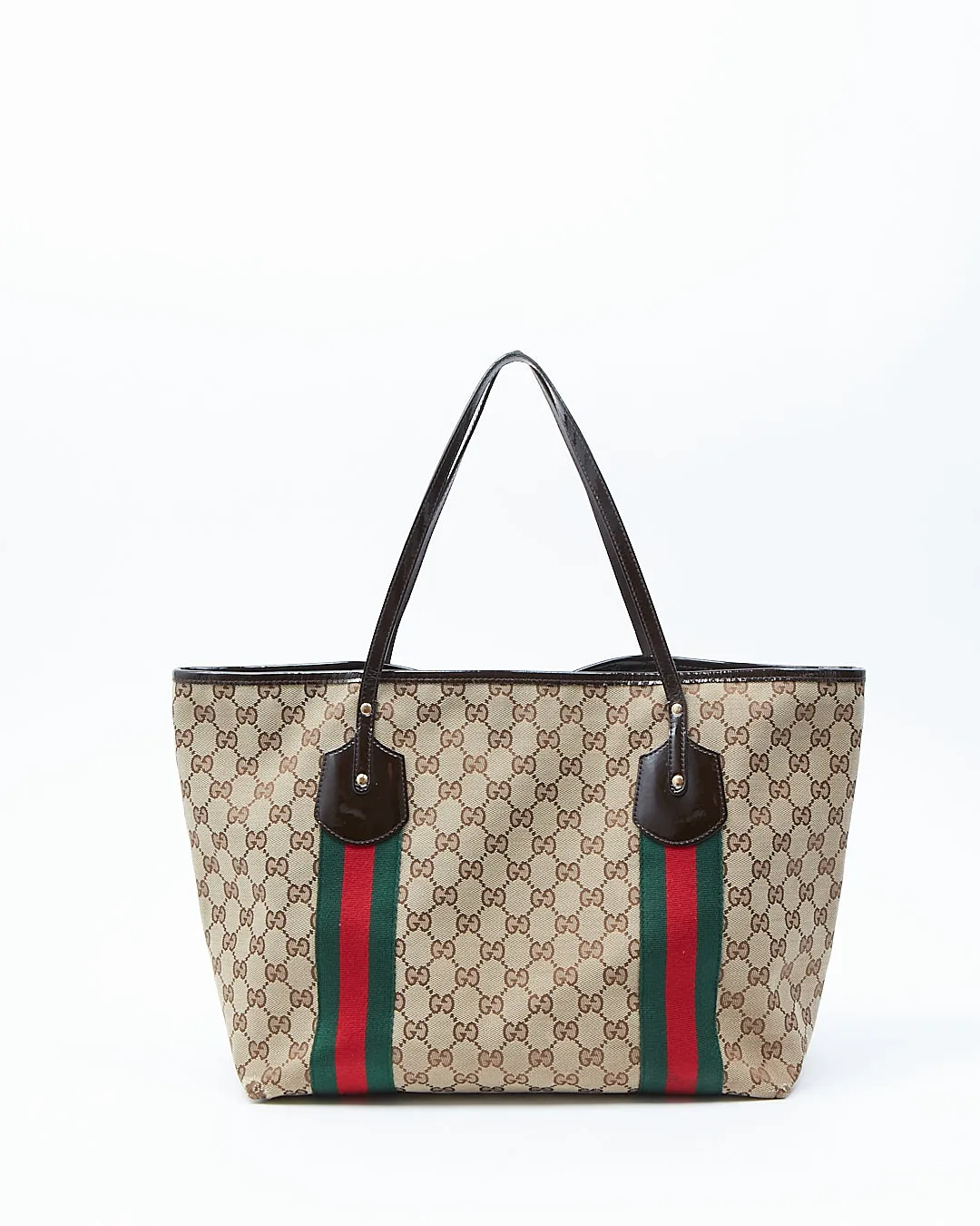 Gucci GG Supreme Web Detail Tote Bag