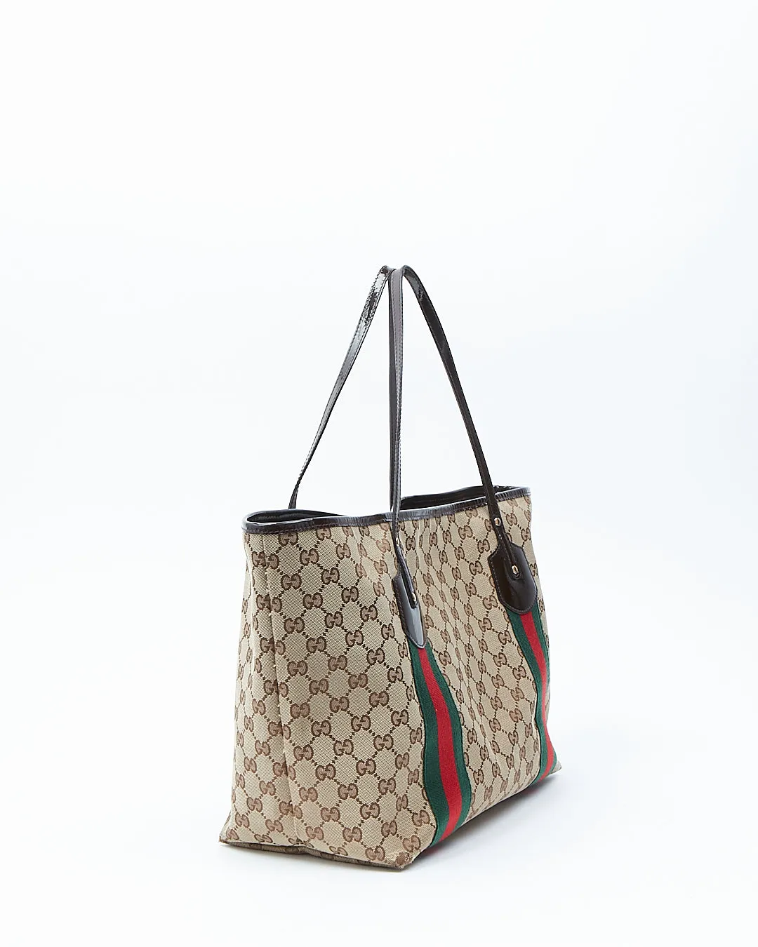 Gucci GG Supreme Web Detail Tote Bag