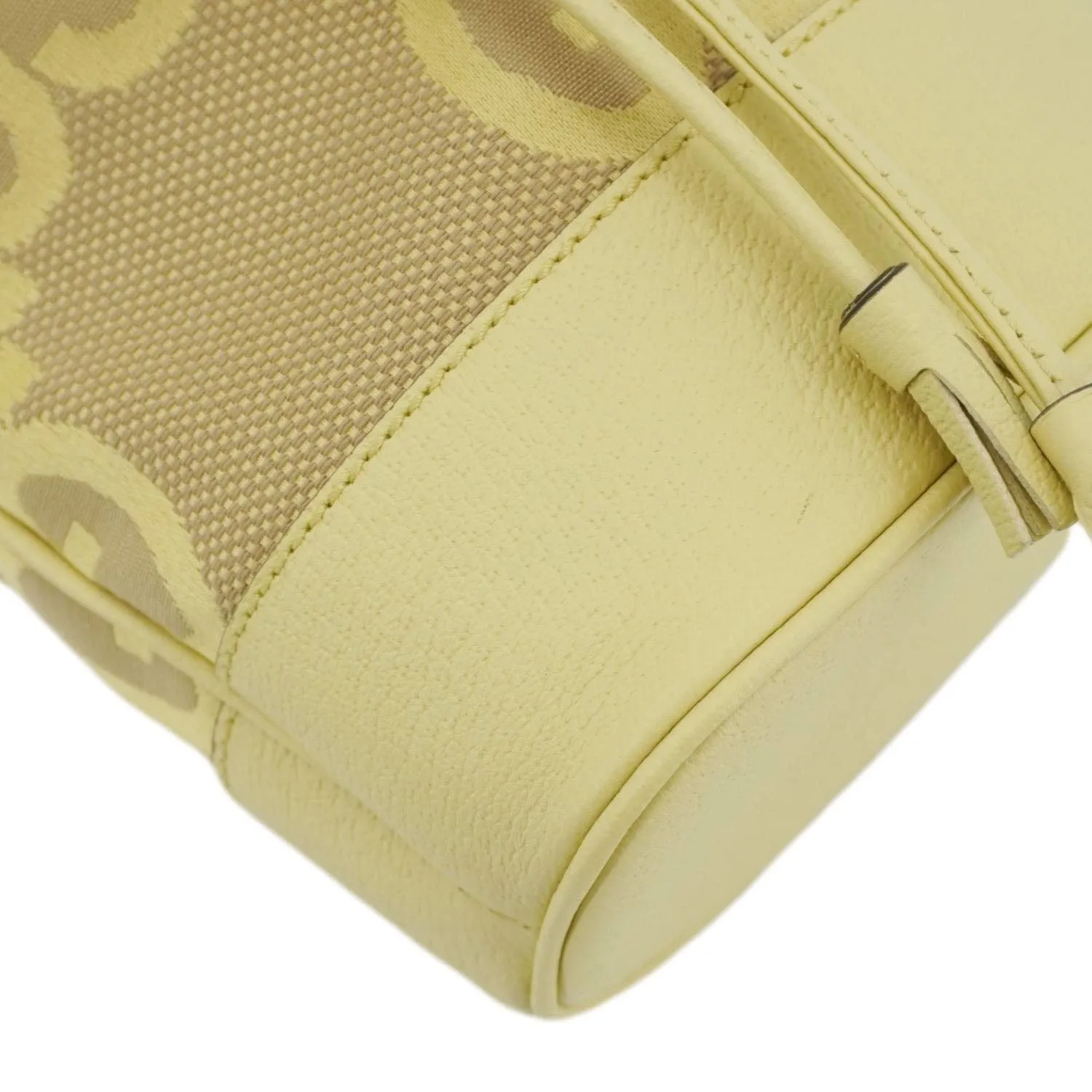 GUCCI Ophidia Jumbo GG Canvas Bucket Bag Yellow 550620