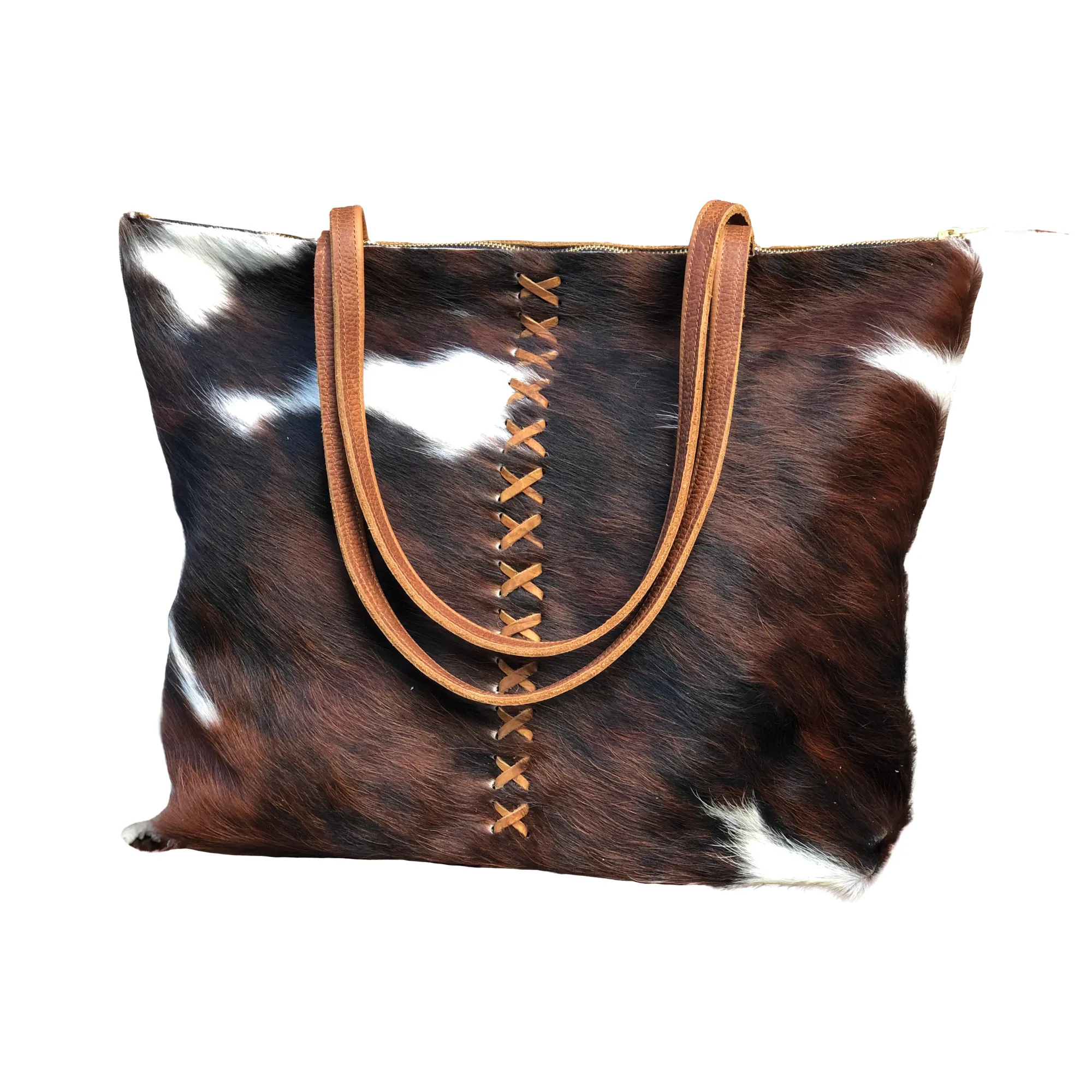 Hair on Leather Bag / Cow hide tote