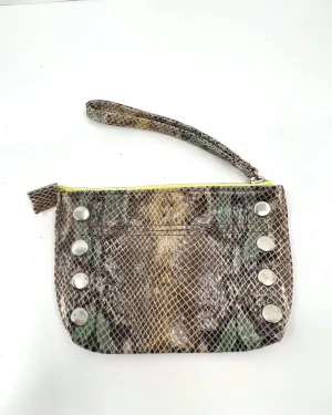 HAMMITT PYTHON EMBOSSED WRISTLET CLUTCH