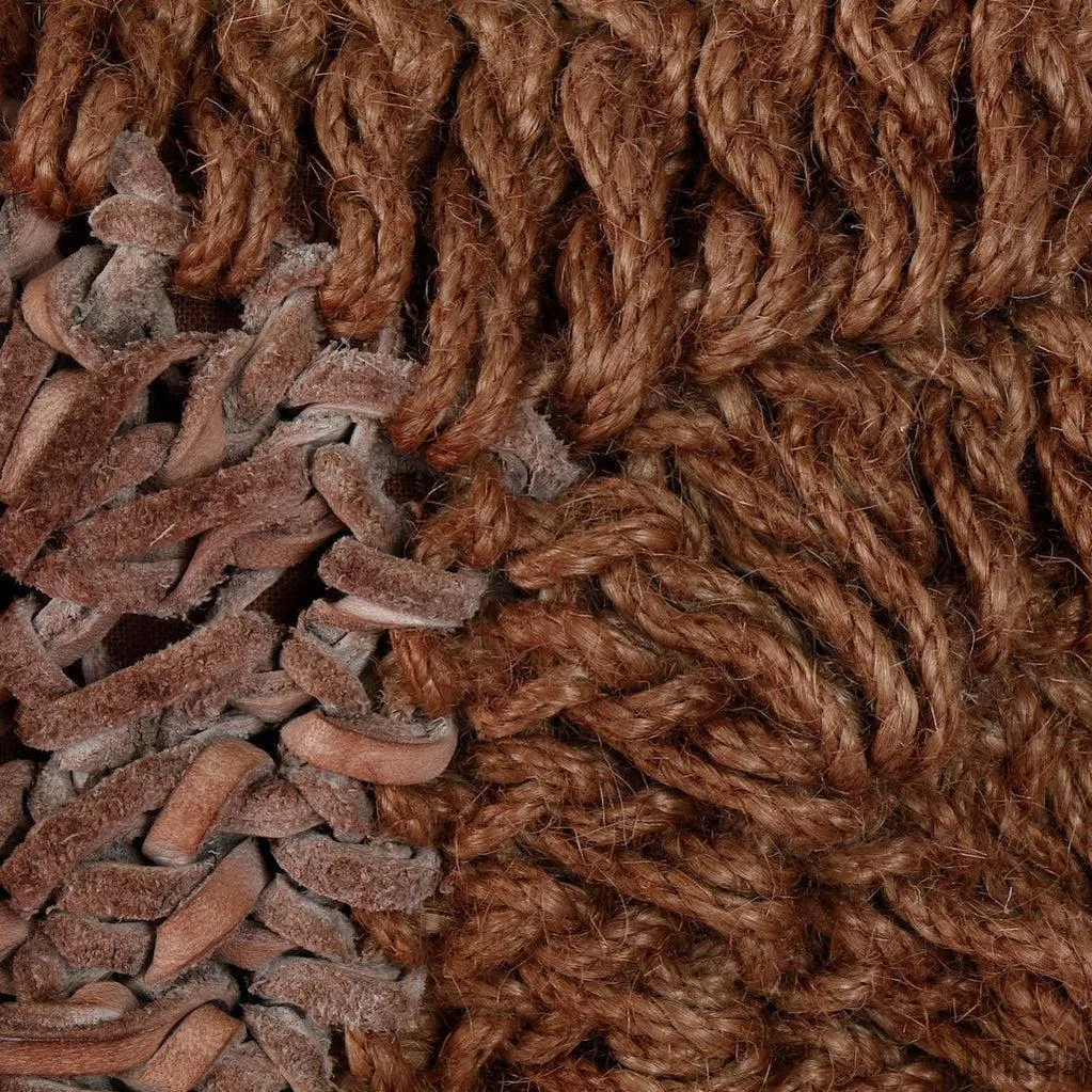 Hand Crocheted Leather Bucket Bag