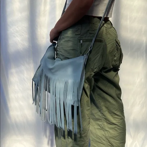 Handcrafted Fringe Leather Tote Bag