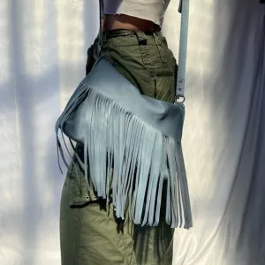 Handcrafted Fringe Leather Tote Bag