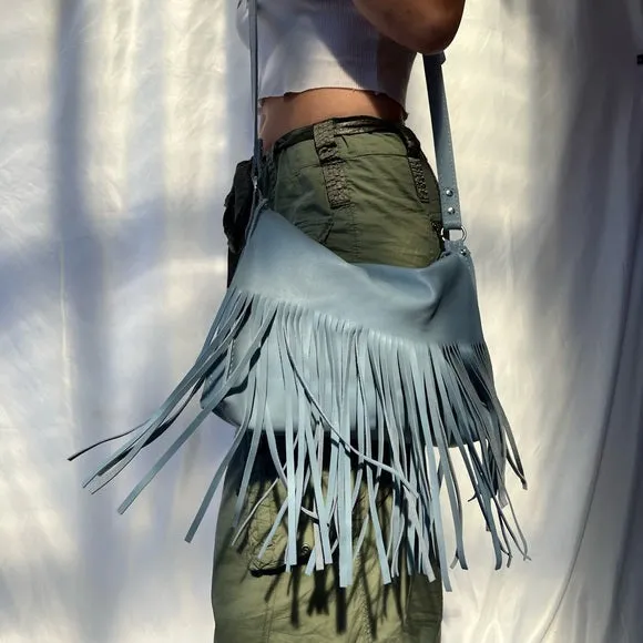 Handcrafted Fringe Leather Tote Bag