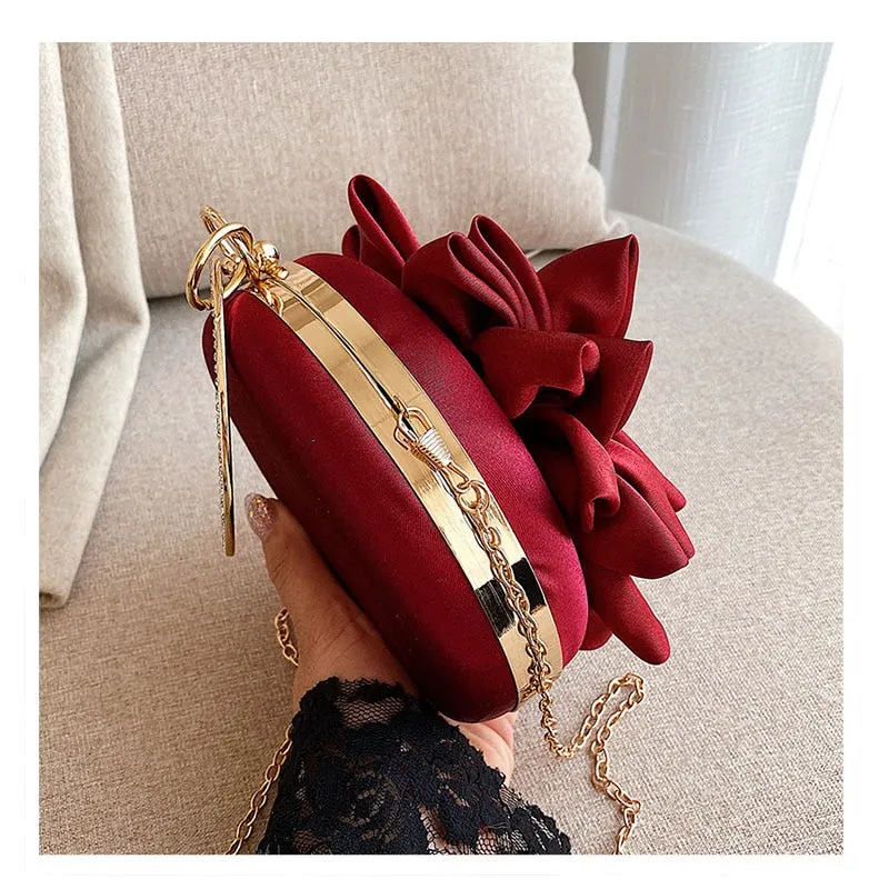 Happy Souls Floral Clutch Handbag  With Crystal Decoration