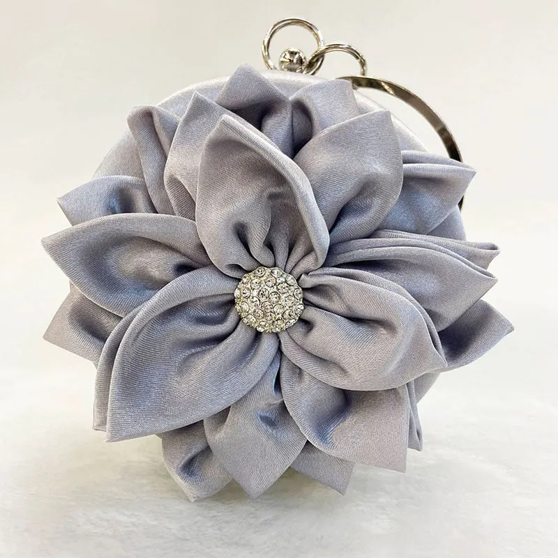 Happy Souls Floral Clutch Handbag  With Crystal Decoration
