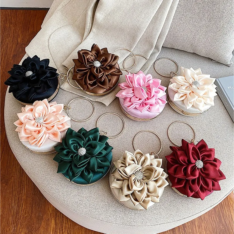 Happy Souls Floral Clutch Handbag  With Crystal Decoration