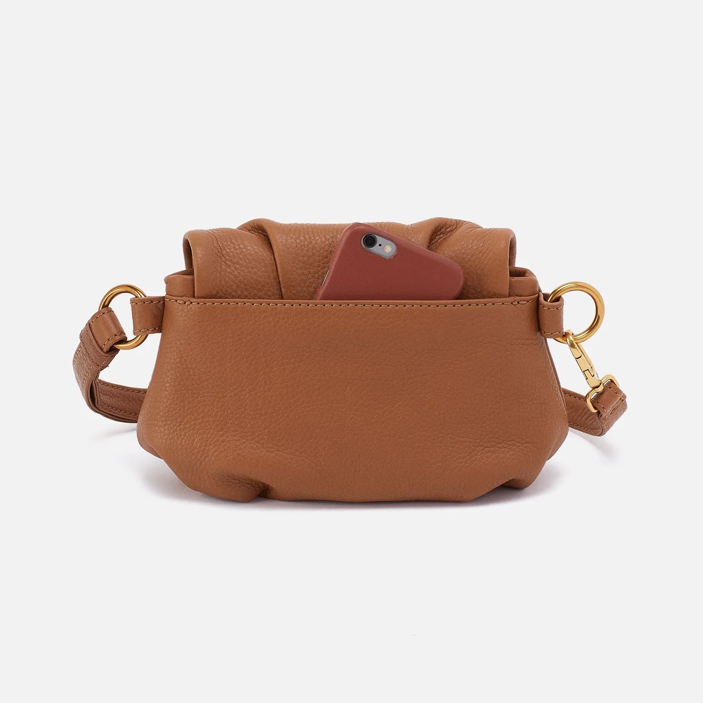 Harley Crossbody Sling In Pebbled Leather - Warm Honey