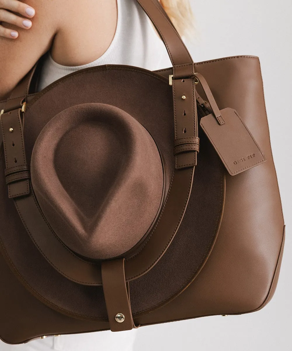 Hayes Hat Carrying Tote - Genuine Leather Bag