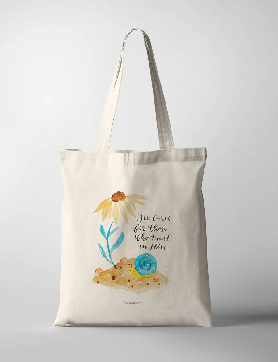 He Cares For Those Who Trust in Him {Tote Bag}