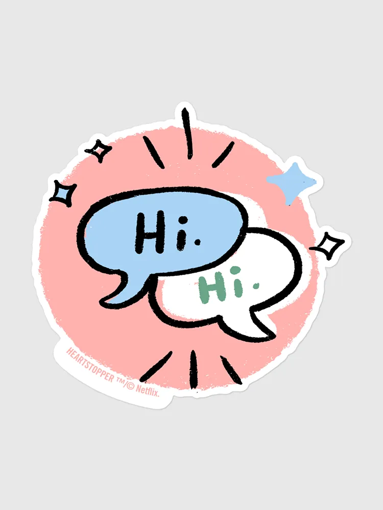 Heartstopper Hi. Sticker