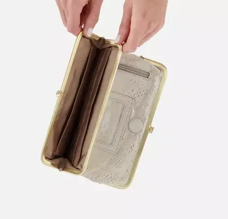 Hobo Lauren Wallet - Gold Filigree Exotic