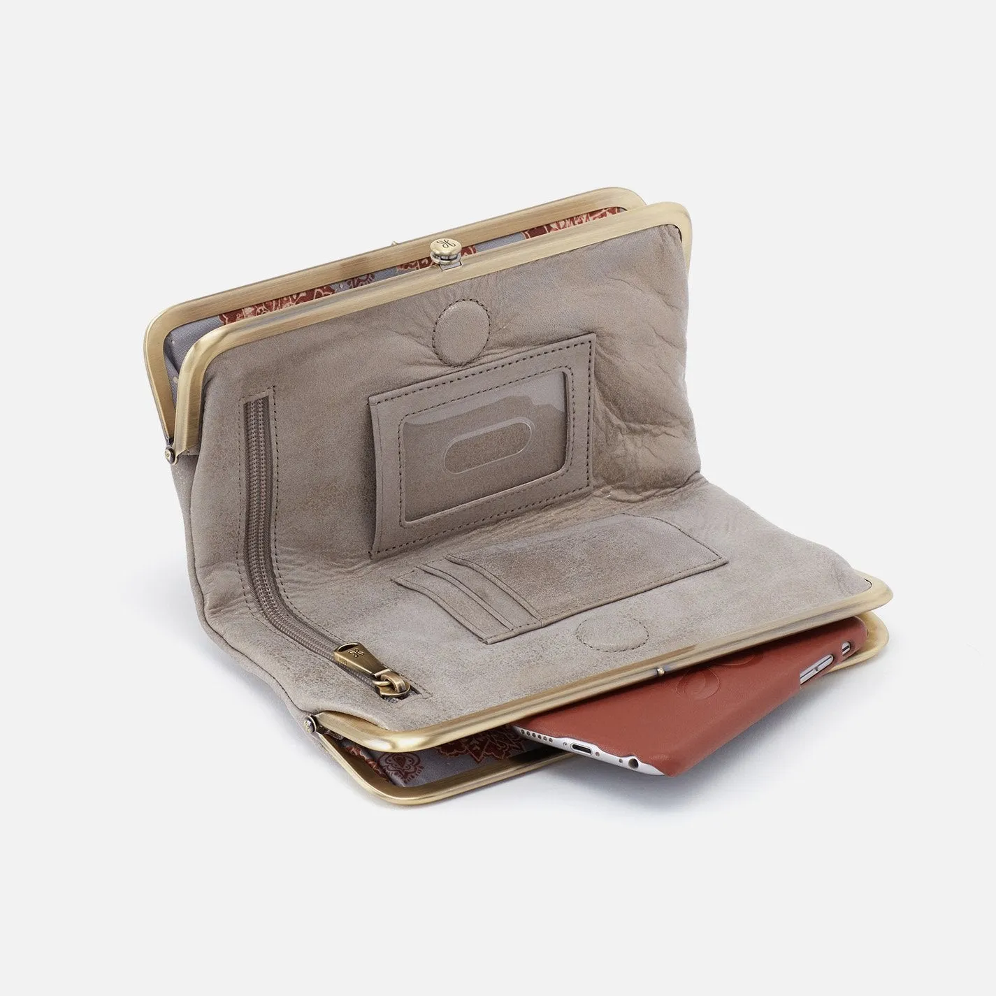 Hobo Lauren Wallet - Metallic Granite Gold