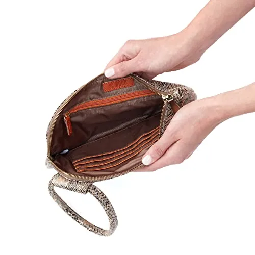 Hobo Womens Leather Handbag Wristlet (Metal Snake, One Size)