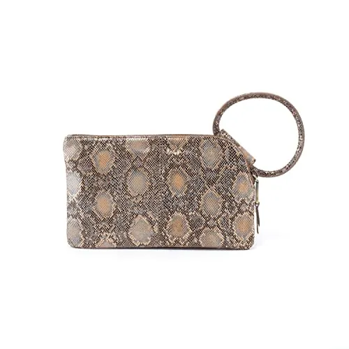 Hobo Womens Leather Handbag Wristlet (Metal Snake, One Size)