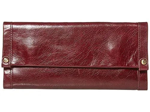 HOBO Women's Vintage Leather Fable Wallet Clutch (Deep Plum)
