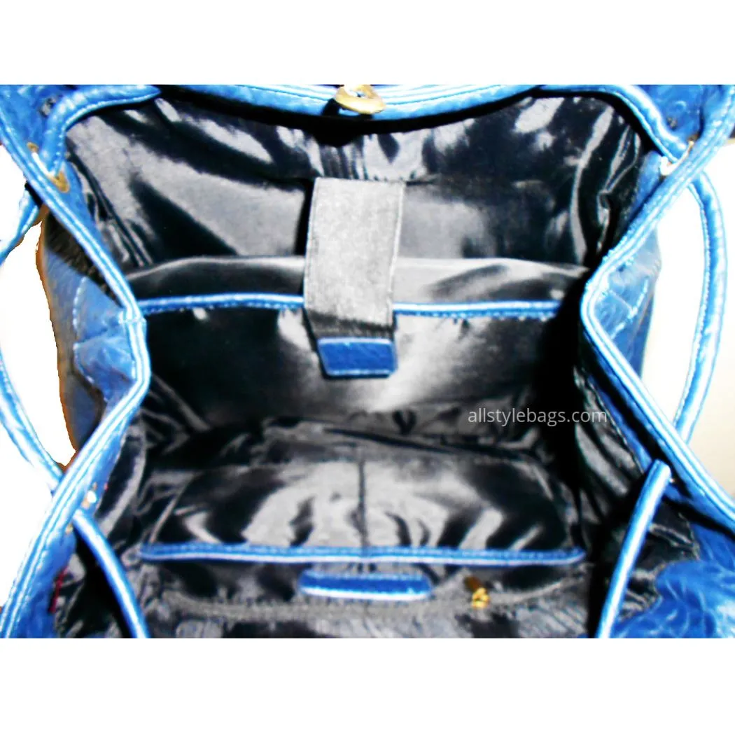 I Pad Laptop Navy Blue F Leather school Sport L backpack Bag tablet Form Pockets