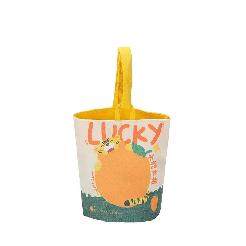 Illustration Portable Hand Carrying Out Snack Handbags