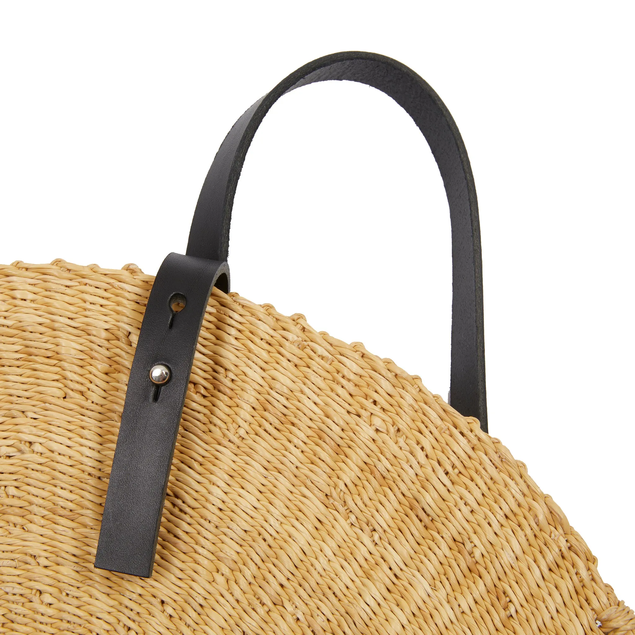 Ines Bressand No9 Oval Backpack in Natural Black