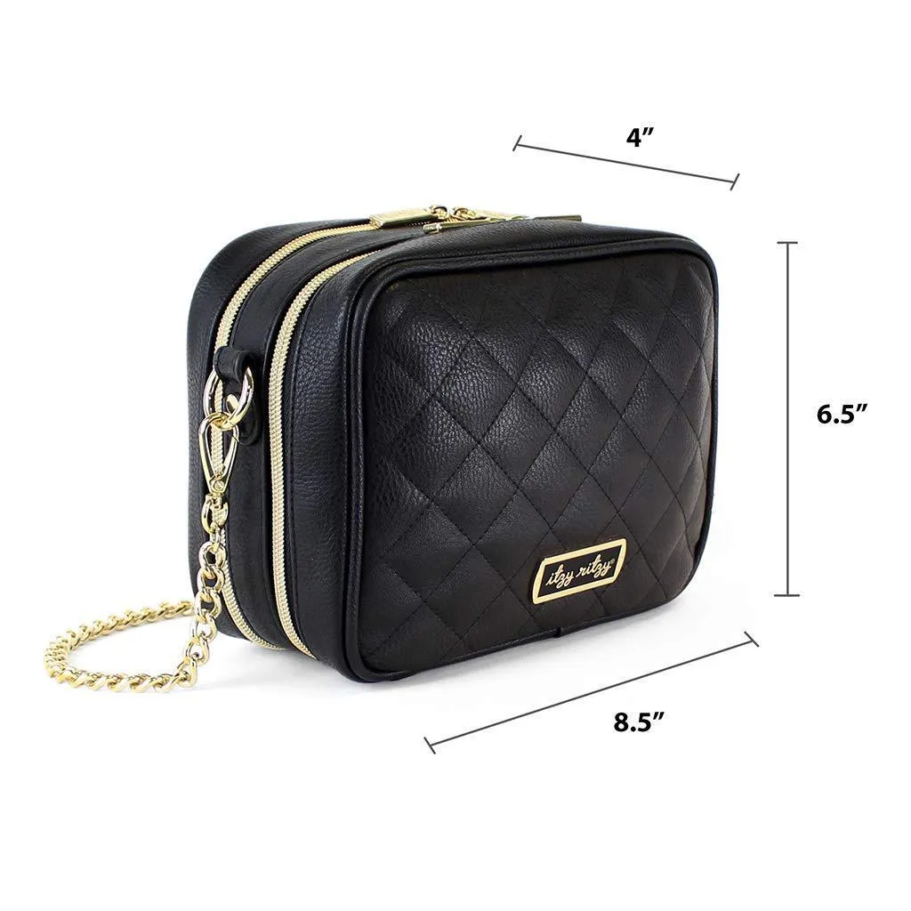 Itzy Ritzy Double Take Crossbody Diaper Bag - Black