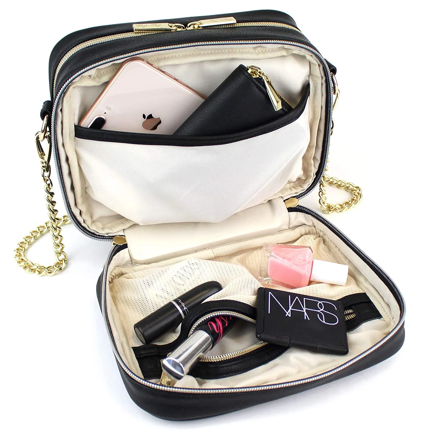 Itzy Ritzy Double Take Crossbody Diaper Bag - Black