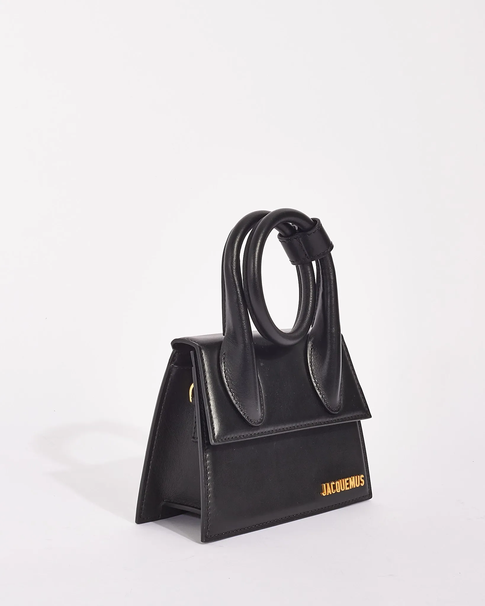 Jacquemus Black Leather 'Le Chiquito Nœud' Bag