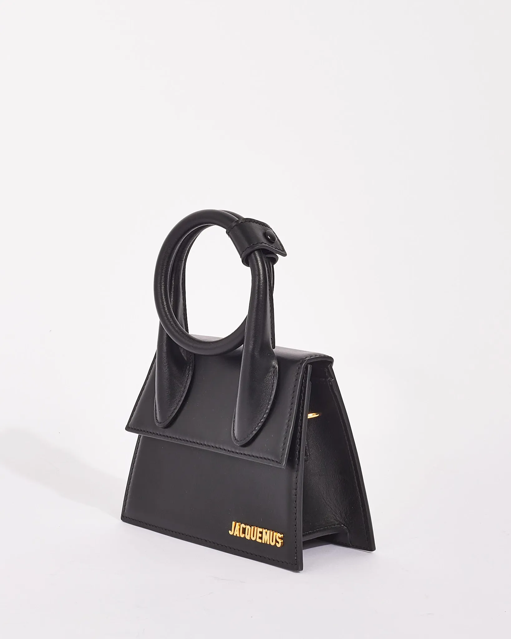 Jacquemus Black Leather 'Le Chiquito Nœud' Bag