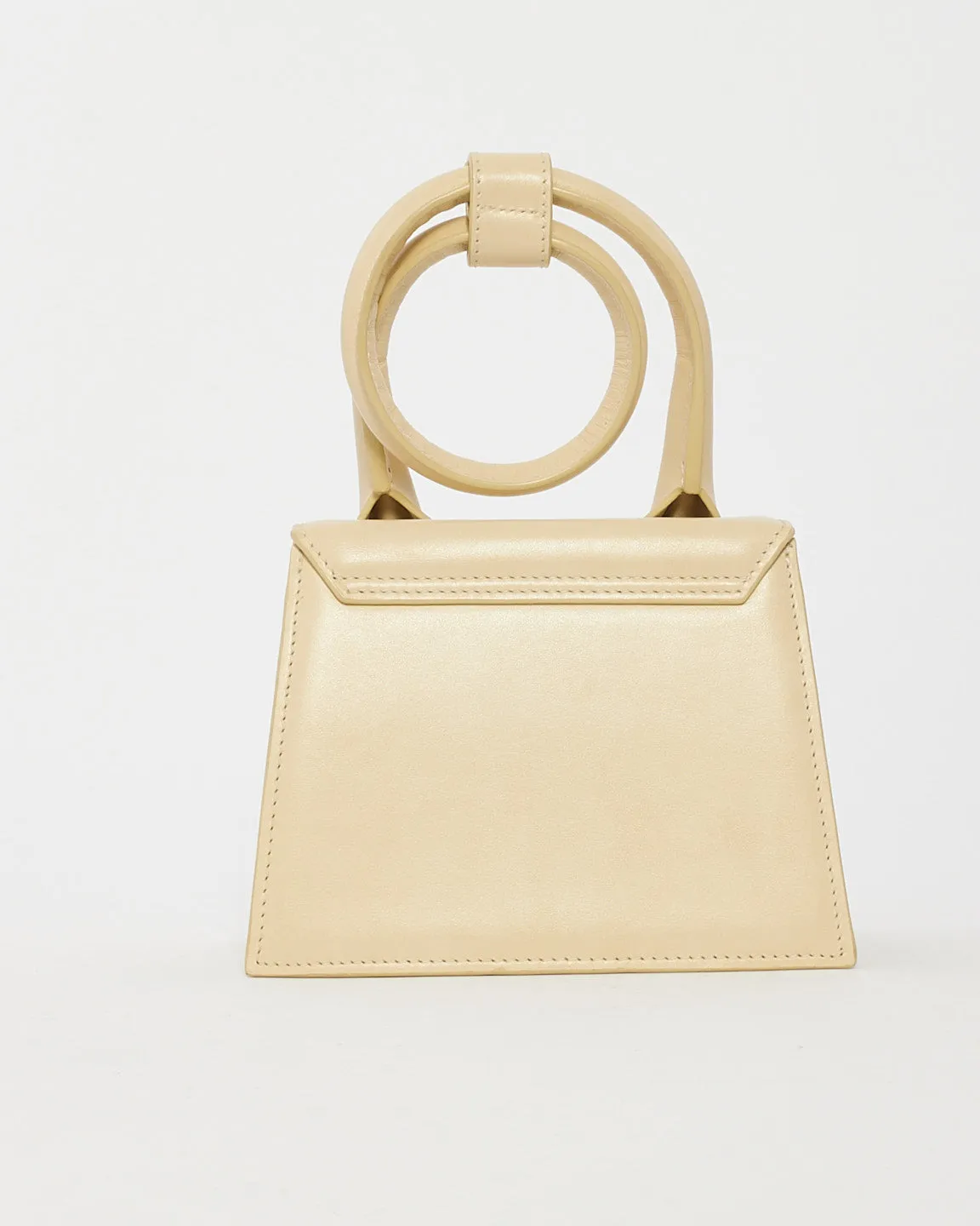 Jacquemus Cream Leather 'Le Chiquito Nœud' Bag
