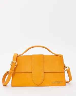 Jacquemus Orange Leather Le Bambino Long Shoulder Bag