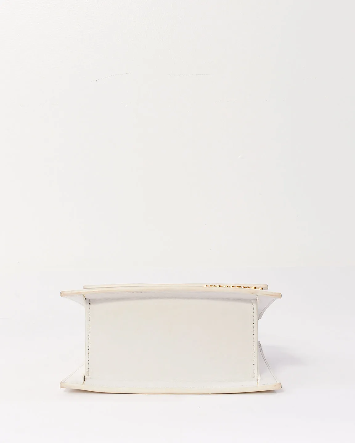 Jacquemus White Leather ‘Le Moyen Chiquito’ Bag