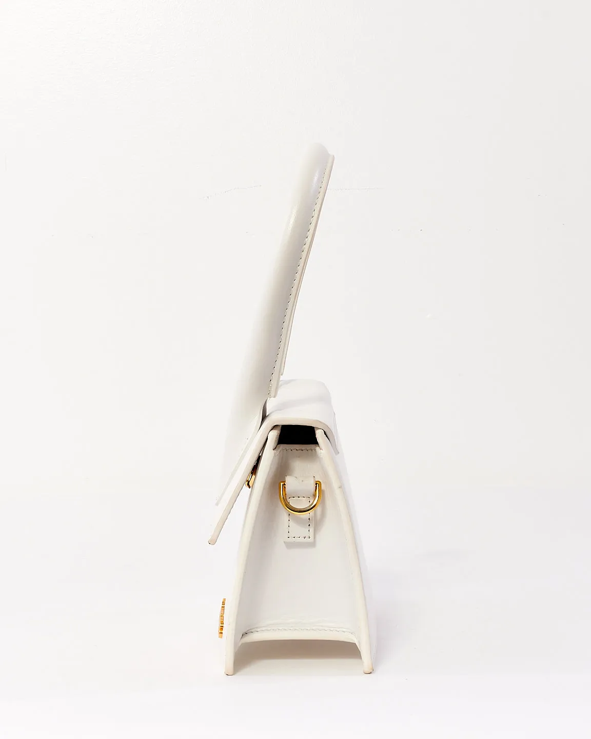 Jacquemus White Leather ‘Le Moyen Chiquito’ Bag