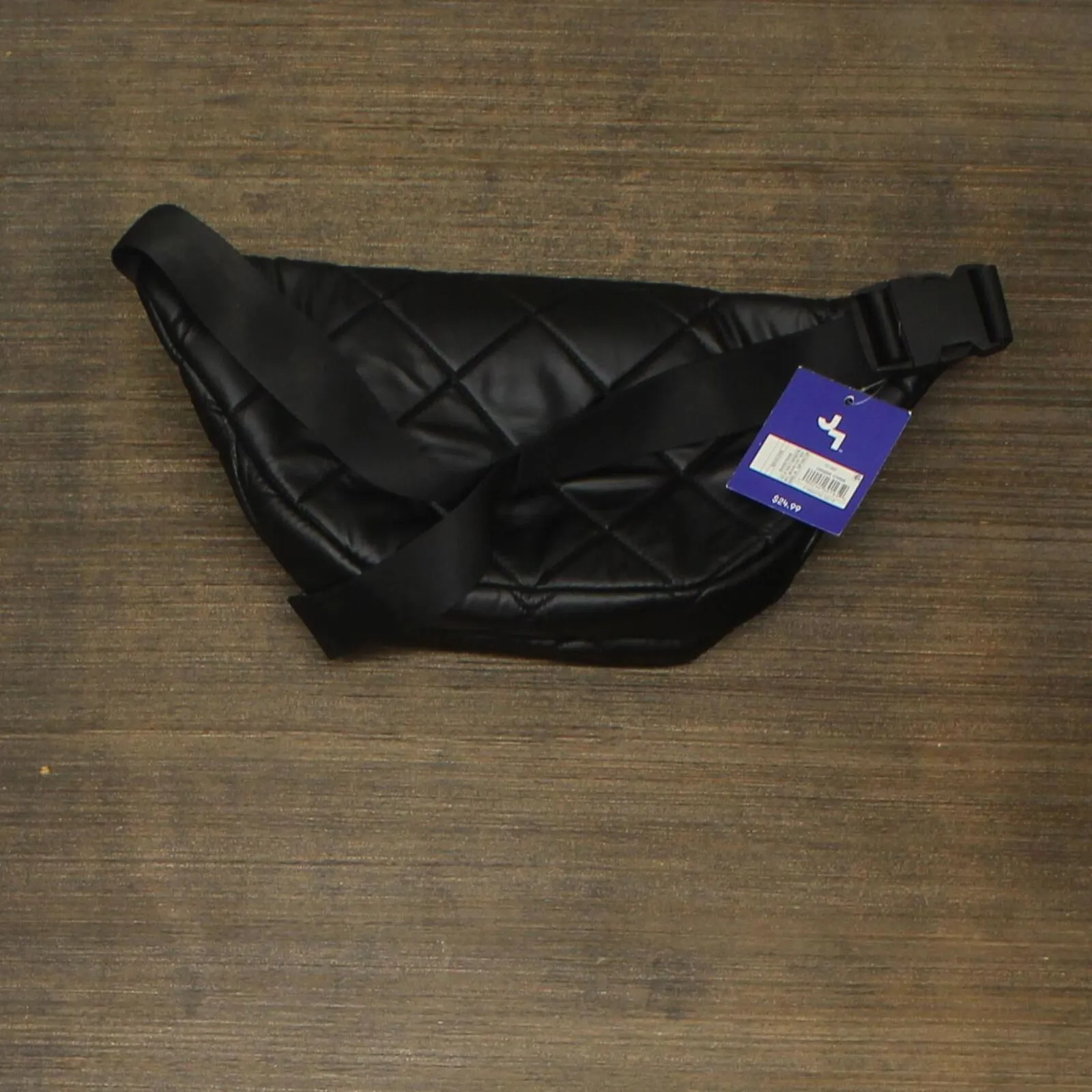 JoyLab Women's Pearlized Quilted Nylon Fanny Pack TA238 Black One Size
