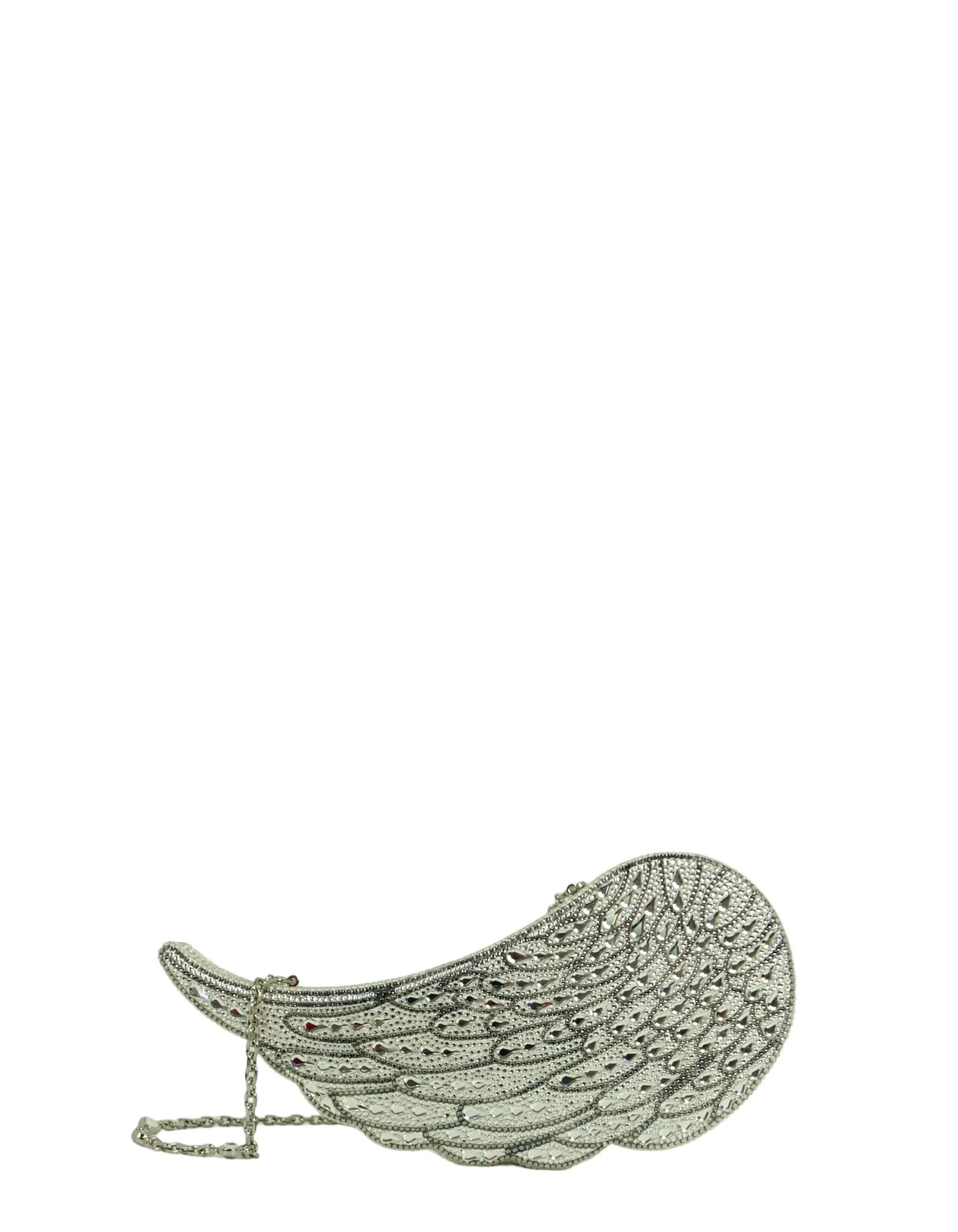 Judith Leiber Crystal Angel Wing Minaudiere Clutch Bag