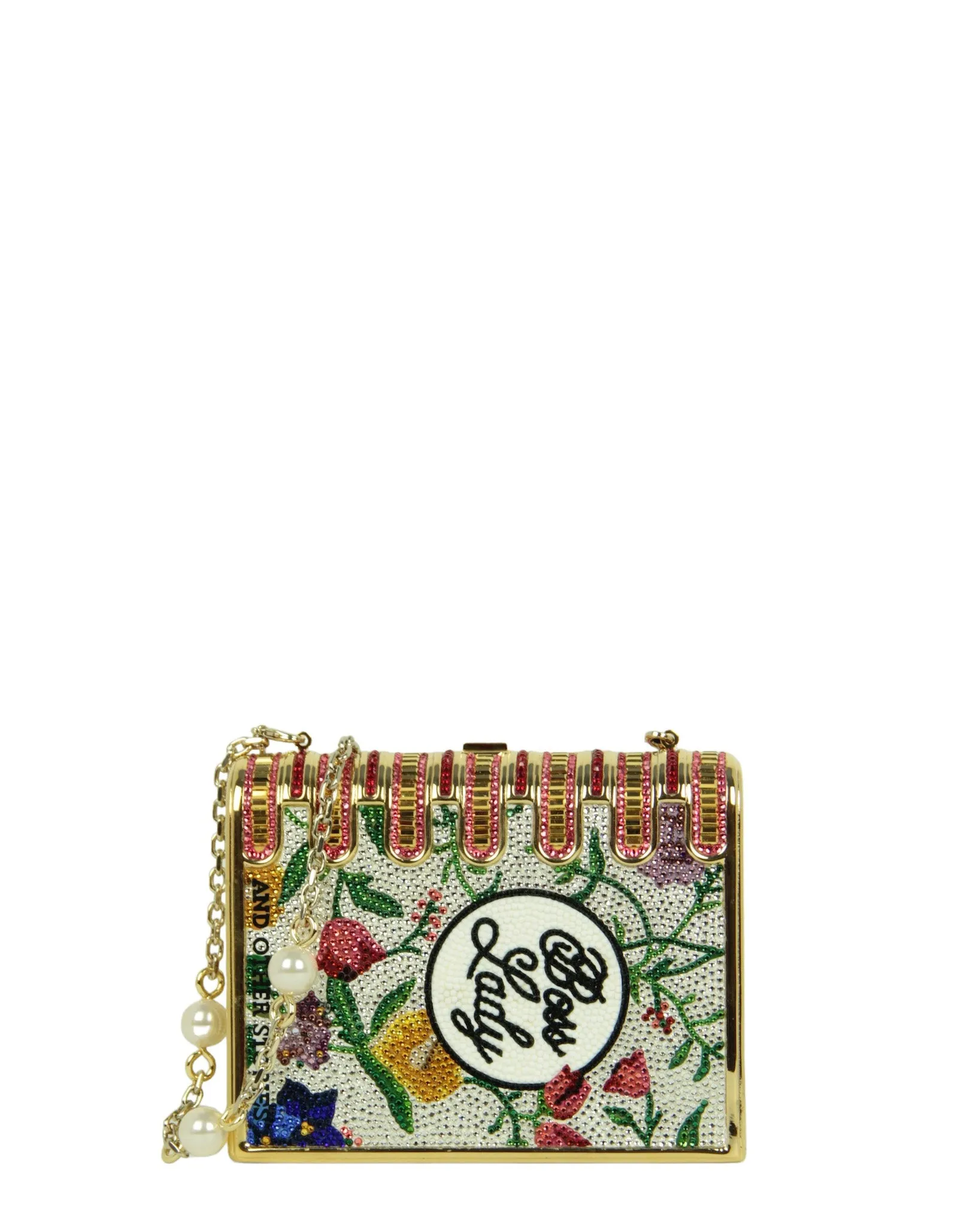 Judith Leiber Crystal Boss Lady Book Minaudiere Clutch