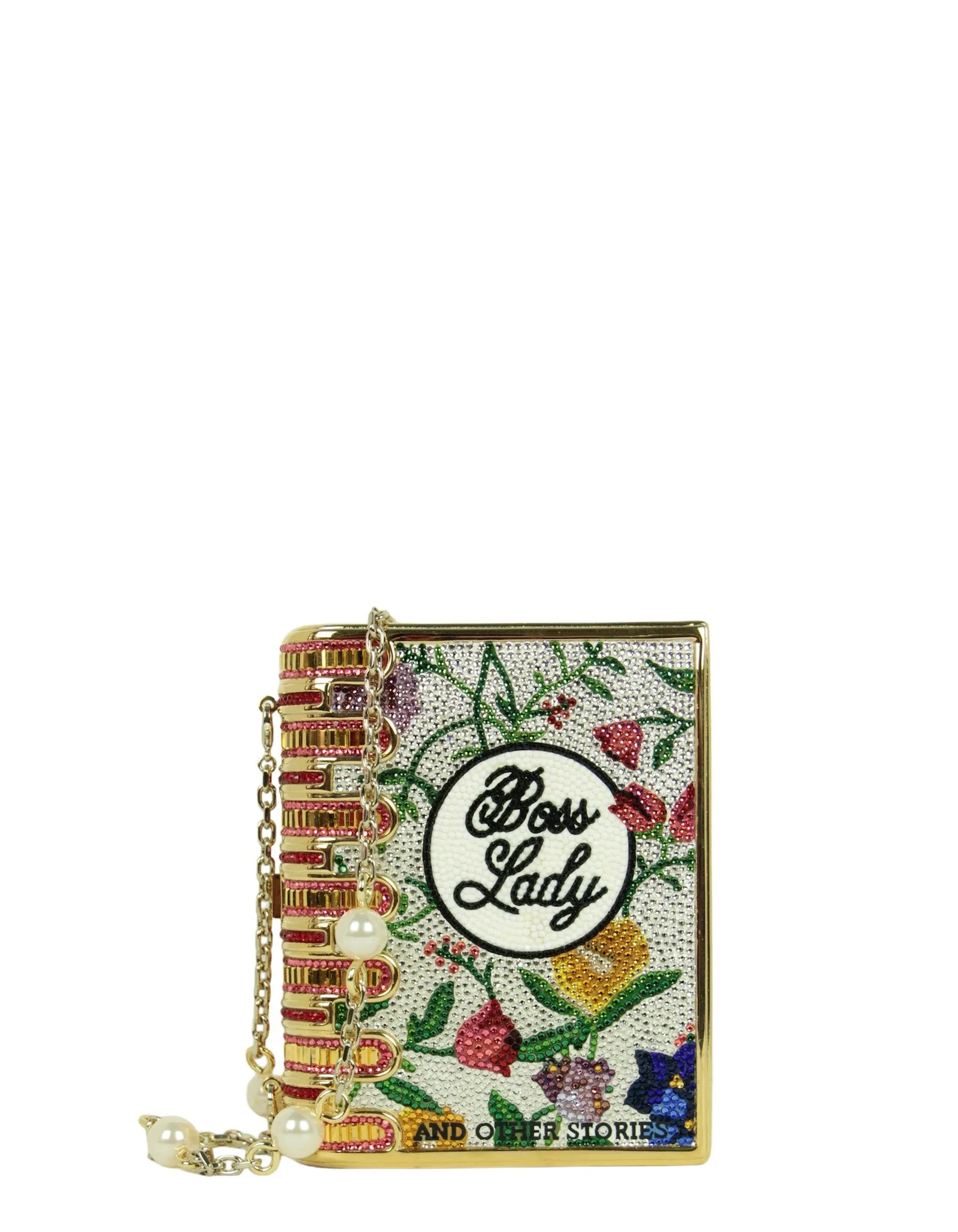 Judith Leiber Crystal Boss Lady Book Minaudiere Clutch