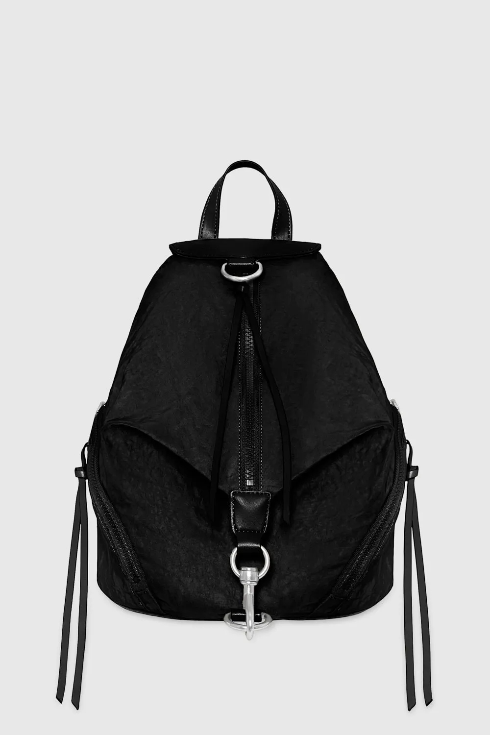 Julian Washed Nylon Backpack Bag In Black