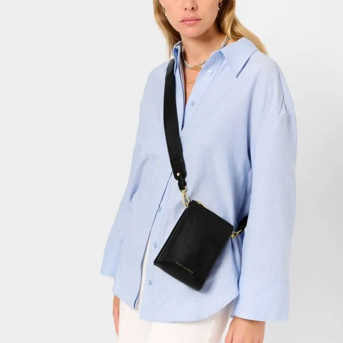 Katie Loxton Black Effie Slim Crossbody Bag