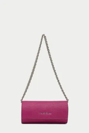 Kinsely FUXIA Leather Roll Clutch
