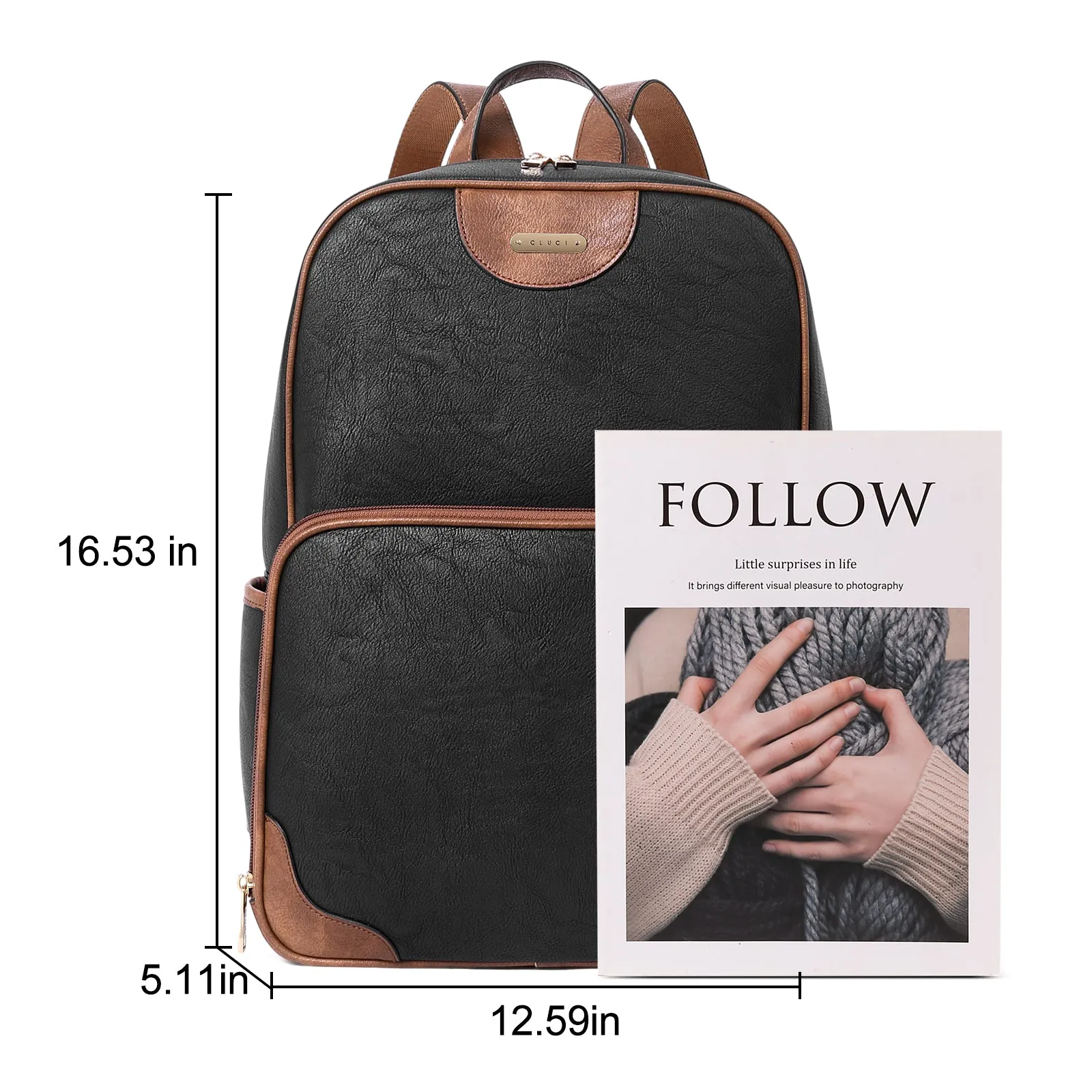 Koch Vegan Womens Designer Laptop Backpack With Luggage Strap