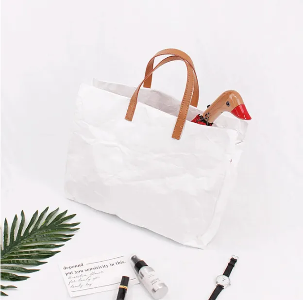 Kraft Paper & Leather Totes