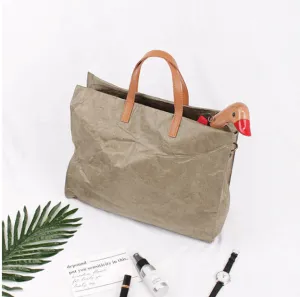 Kraft Paper & Leather Totes