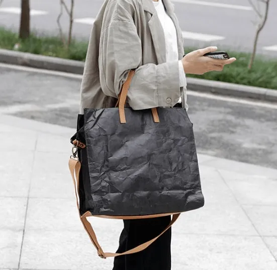 Kraft Paper & Leather Totes