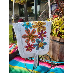 KurtMen White Mini Traveler Crossbody Bag