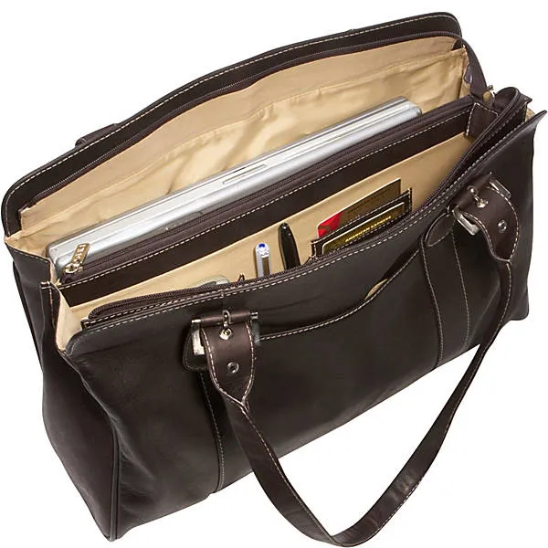 LADIES BUCKLE LAPTOP TOTE