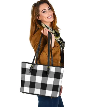 Large Buffalo Plaid Pattern Tote Bags