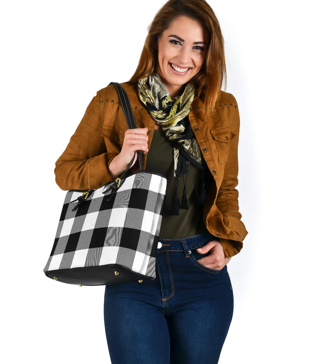 Large Buffalo Plaid Pattern Tote Bags