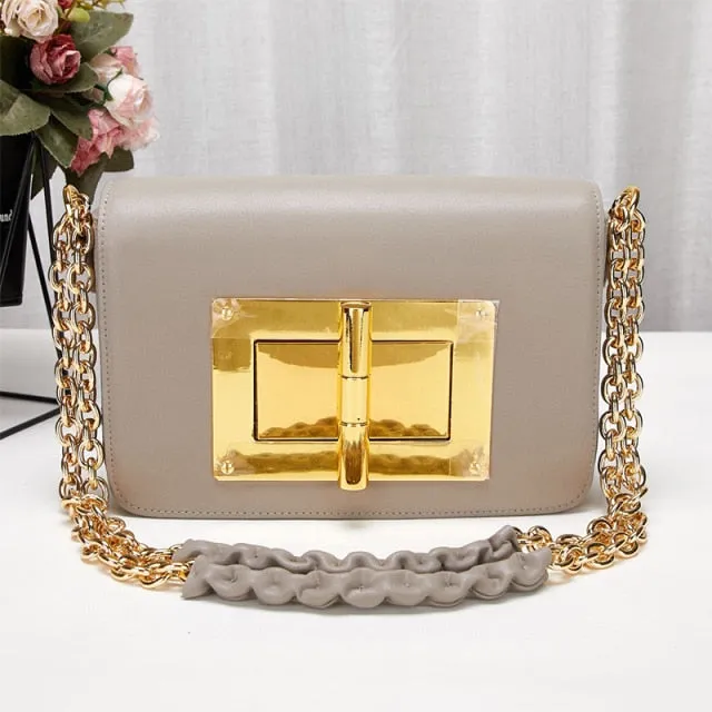 large-capacity leather shoulder bag