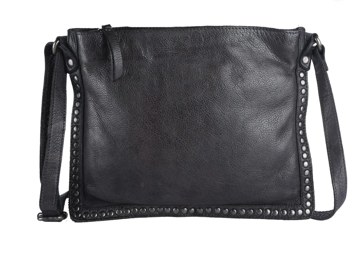 Latico Stud Crossbody Gray