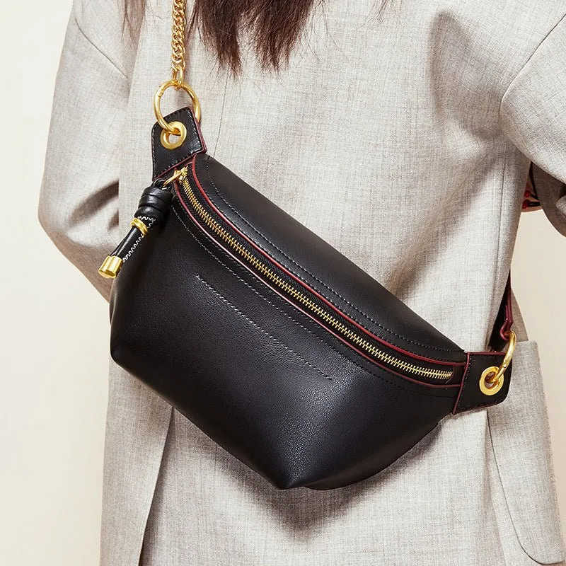 Leather Crossbody Fanny Pack Belt Bags For Women